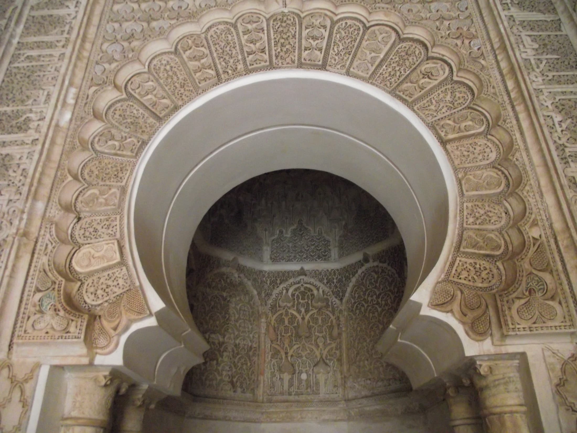 Marble courtyard of the Medersa Ben Youssef